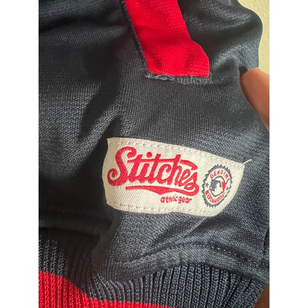 Stitches Atlanta Braves Full Zip Men's Jacket Size XL‎ Navy Embroidered